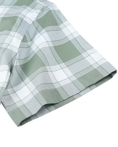 Alimens & Gentle Mens Short Sleeve Oxford Shirt Regular Fit Button Down Collar Shirts with Pocket - Image 5