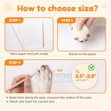 PICK FOR LIFE Non Slip Dog Socks with Grippers Prevent from Licking Paws, Anti-Slip Dogs Grip Socks for Senior Dogs on Hardwood Floor(Pink, 2Pairs, M) - Image 7