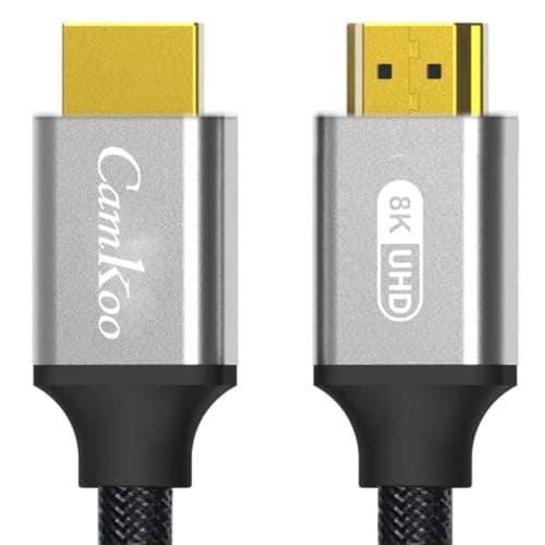CAMKOO Ultra High Speed 8K HDMI Cable, 48Gbps, 6.6ft/2m, 4K@120Hz, 8K@60Hz, DTS:X, HDCP 2.2, Braided - Image 1
