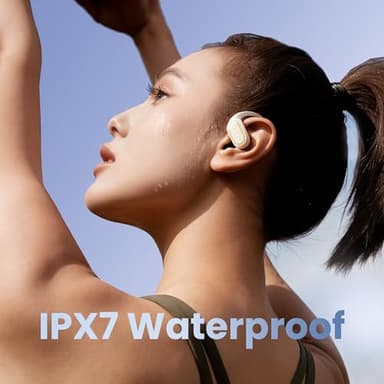 Open Ear Headphones Earbuds wireless - 5.4 Bluetooth Ear Buds with LED Digital Display IPX7 Waterproof, Wireless Headphones Touch Control Air Conduction Stereo Sound with 18.2mm Drivers 80H Playtime - Image 6