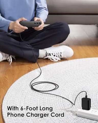 2 Pack USB C Charger, 25W Type C Fast Charging with USB-C Charger Cable 6FT Android Phone Charge for Galaxy S24 Ultra/S23+/S22/S21/S20/Phone 16 15 Pro Max 16 15 Plus - Image 6