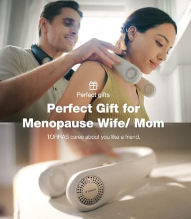 TORRAS COOLiFY Air 2025 Upgraded Neck Fan Air Conditioner, Dual-Airflow Pro Cooling, Ultra Light Portable Fan Rechargeable, Personal Cooling Fan Travel Essentials, Gifts for Dad Husband Father, Black - Image 6