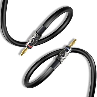 10FT Speaker Cables Banana Plug Speaker Cable Nylon Braided Speaker Wire with Banana Plugs for Speaker Wire Use for Home Theater，Car and More（1 Pack） - Image 3