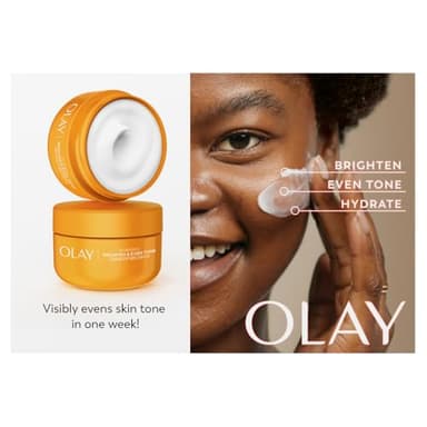 Olay Vitamin C Face Moisturizer, Bright & Even Lightweight Cream for Women - Brightens, Hyrdates, Evens Tone & Texture, Glowing Skin Care - Recyclable Sustainable Eco Jar, Non-Greasy, 2 Oz - Image 11