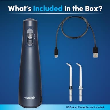 Waterpik Cordless Pulse Rechargeable Portable Water Flosser for Teeth, Gums, Braces Care and Travel with 2 Flossing Tips, Waterproof, ADA Accepted, WF-20 Blue, Packaging May Vary - Image 4