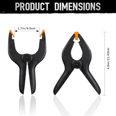 4.5 Inch Spring Clamps Heavy Duty, 10 Pack Spring Clips, Backdrop Clips Clamps for Crafts Woodworking Photography - Image 2