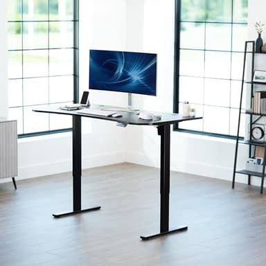 VIVO Electric 63 x 32 in Standing Desk, Memory Height Adjustment, 1B Series, Black Top Black Frame, DESK-KIT-1B1B - Image 2