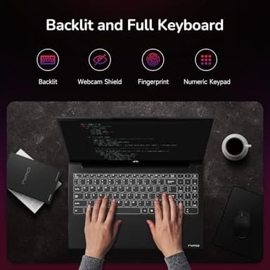 NIMO 15.6" IPS FHD-Gaming-Laptop, 8 Cores AMD Ryzen 7 6800H 32GB DDR5 RAM 1TB SSD (Beat i7-12700H, Up to 4.7GHz) AMD Radeon 680M GPU-Computer with 100W GaN Type-C Backlit Keyboard Fingerprint - Image 4