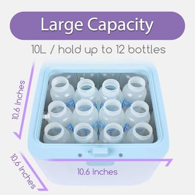 Papablic 4-in-1 UV Light Sanitizer | UV-Clean Sanitizing and Dryer Pro | UV Sanitizer Box with Dual UV-C Lamps for Babies & Whole Family | Large Capacity | Touch Control - Image 2