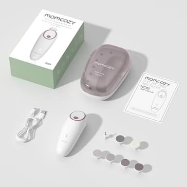 Momcozy Baby Nail File Electric, Gentle Baby Nail Trimmer Electric, Baby Nail Clipper with Night Light, 7 Grinding Head Replacement Pads, Pink - Image 7