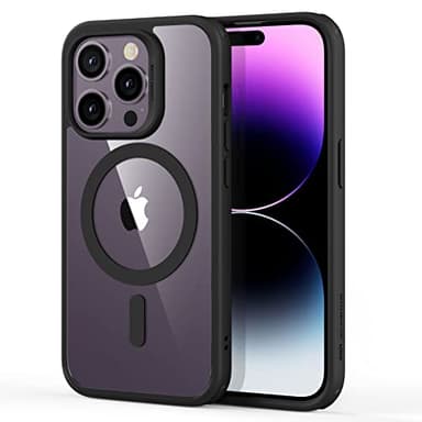 ESR Classic Hybrid Magnetic Case with HaloLock, Compatible with MagSafe Wireless Charging for iPhone 14 Pro Max Case, Shockproof Military Standard Protection, Scratch-Resistant Back, Clear Black - Image 1