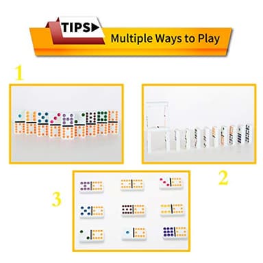 NOLIE Mexican Train Dominoes Game, Double 12 Dot Dominoes Set with Aluminum Case - Image 7