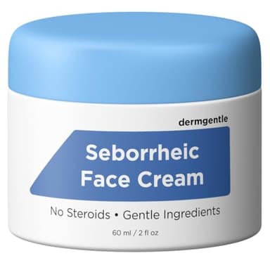 Seborrheic Dermatitis Face Cream - Skin Rejuvenation and Barrier Repair with MCT Oil, Squalane - Moisturizing Face, Scalp and Body Cream for Sensitive Skin Seb Derm - No Steroids for Lasting Results - Image 1