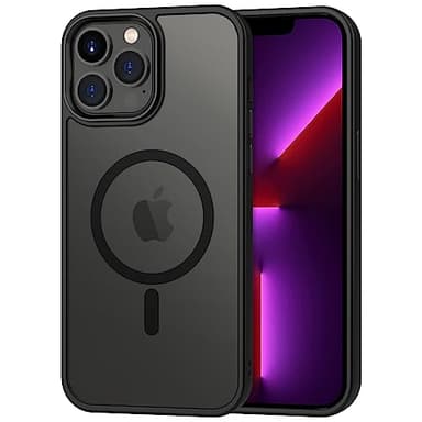 CACOE Magnetic Case for iPhone 13 Pro Max 6.7 inch-Compatible with MagSafe & Magnetic Car Phone Mount,Anti-Fingerprint TPU Thin Phone Cases Cover Protective Shockproof(Black) - Image 1