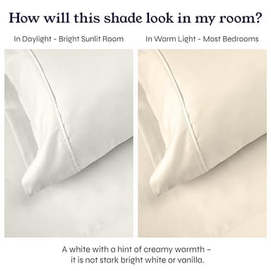 California Design Den Split King Sheets Sets for Adjustable Bed - Soft 400 Thread Count Sateen, Natural 100% Cotton Sheets, Deep Pockets, Breathable, Cooling & Durable Bedding Set - Ivory (Pale Tone) - Image 3