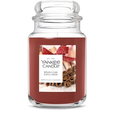 Yankee Candle, Sparkling Cinnamon Fall Scented Candle, 22oz Large Jar with up to 150 Hour Burn Time - Image 1