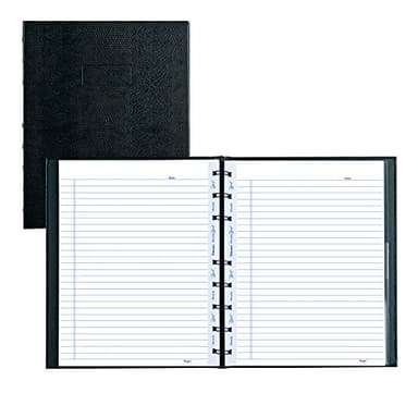 Blueline MiracleBind™ Notebook, Lizard-Like Hard Cover, 150 Repositionable, Refillable Pages, 9.25" x 7.25", Black (AF9150.81) - Image 1