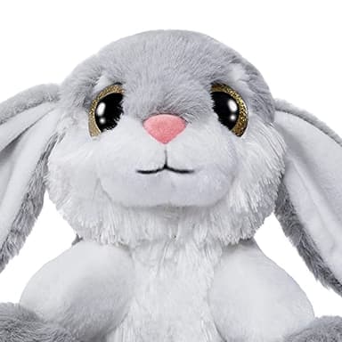 Nleio Easter Bunny Rabbit Stuffed Animal, 8.5" Bunny Plush with Floppy Ears, Huggable & Washable, Baby Stuffed Animals Plush Toy for Girls Boys Kids Friends Easter Birthday Gifts (Gray) - Image 4