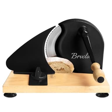Manual Bread Slicer for Homemade Sourdough Bread, Adjustable Thickness&Evenly Slicing, Hand Crank Bread Slicer with Scale Line and Suction Cup, Serrated Blade Design, Patent:USD105861 - Image 1