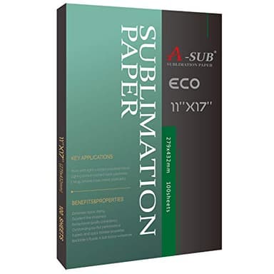 A-SUB Sublimation Paper 11x17 Inch for DIY Unique Christmas Gifts Compatible with Inkjet Printer which Match Sublimation Ink 100 Sheets - Image 1