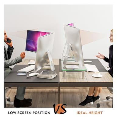 2 Pack Computer Monitor Riser with Height Adjustable Multi Media Desktop Stand for Flat Screen LCD LED TV, Laptop/Notebook/Xbox One - Image 4