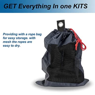 Young Marine Made 1/2 Inch x 25FT Double Braided Nylon Dock Line for Boats with 12 Inch Eyelet, 2 Pack, Black - Image 2