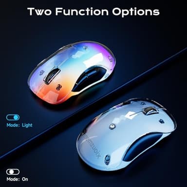 memzuoix 2.4G LED Wireless Mouse, Rechargeable Ergonomic Mouse with Detachable Cover, 1200 DPI Portable Optical Computer Mouse with USB Receiver for Laptop, PC, Desktop and MacBook, 5 Buttons - Image 2