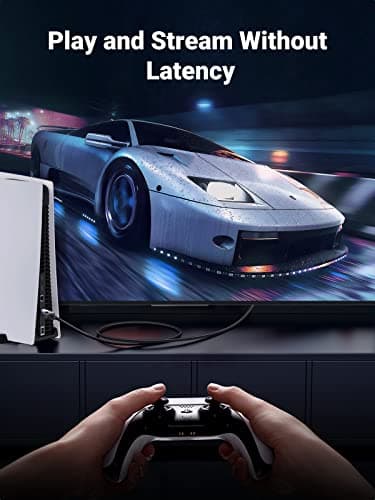UGREEN Cat 8 Ethernet Cable 6FT, High Speed Braided 40Gbps 2000Mhz Network Cord Cat8 RJ45 Shielded Indoor Heavy Duty LAN Cables Compatible for Gaming PC PS5 Xbox Modem Router 6FT - Image 3