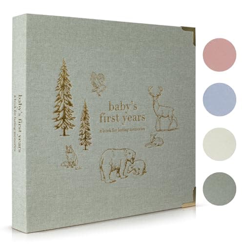 Keepsake Baby Memory Book for Boys and Girls – Timeless First 5 Year Baby Book – Neutral Journal Scrapbook or Photo Album - Record a Milestone for Every Event from Birth to Age 5 - Image 1