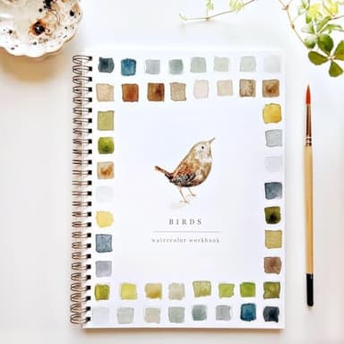 Watercolor Workbook,Beginner-Friendly W atercolor Workbook,12 Colors Watercolor Paint Set with Paint Brush,Art Crafts Painting Supplies,Beginner-Friendly Watercolor Painting Kit ((Flowers)) - Image 4