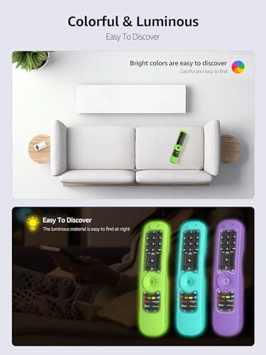 (Glow-Green) Shockproof Case for LG AN-MR21GA / AN-MR21GC 2021 Remote Control, Anti-Slip Protective Cover for LG MR22GA MR22GN Magic Remote 2022 Case Sleeve Holder Protector Skin - Image 7