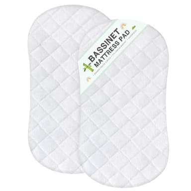 Bassinet Mattress Protector, Universal Fit for Halo Bassinest Swivel and Hourglass/Oval Bassinet Mattress, Ultra Soft Waterproof and Breathable, 2 Pack - Image 7