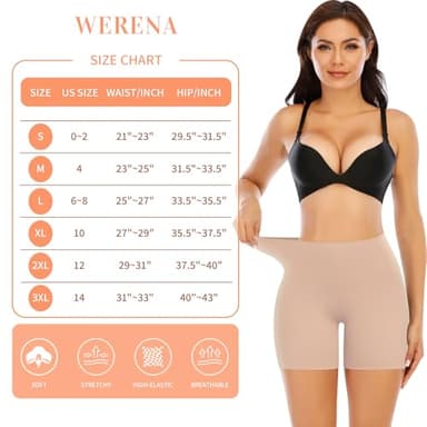 Womens Seamless Shaping Boyshorts Panties Tummy Control Underwear Slimming Shapewear Slip Shorts(#A1 Beige(no Control),Medium) - Image 6