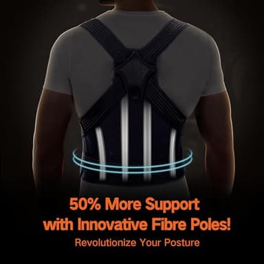 PANUSU Back Brace Posture Corrector for Men and Women - Adjustable Full Back Brace Posture Corrector Straightener For Upper and Lower Back Pain Relief - Scoliosis, Hunchback, Spine Corrector - Large - Image 5