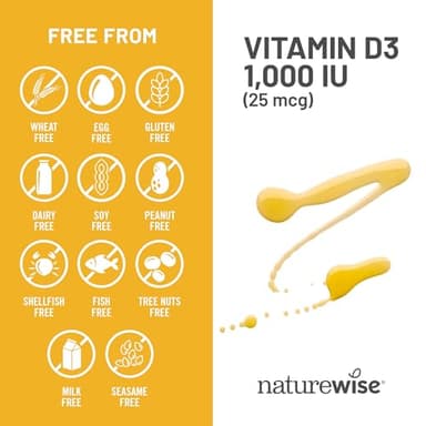 NatureWise Vitamin D3 1000iu (25 mcg) 1-Year Supply for Immune Support, Healthy Muscle Function, and Bone Health - Non-GMO, Gluten Free in Organic Extra Virgin Olive Oil, (Mini Softgel), 360 Count - Image 10