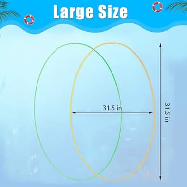 JAZGROM 29pcs Pool Toys for Kids Ages 4-8 8-12,Diving Toys with Swim Thru Rings Including Dive Gems Diving Sticks Water Pool Party Games Swimming Toys for Boys Girls Kids Teens Adults - Image 7