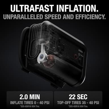 NOCO Boost+Air AX65: 2000A Jump Starter with Air Compressor Tire Inflator – Starts 8.0L Gas & 6.0L Diesel – 67 SLPM Airflow Inflates 0–40 PSI in 2 Minutes - Image 5