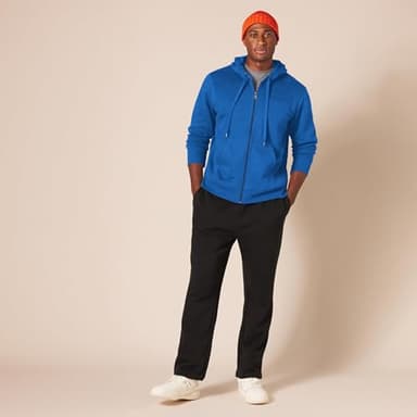 Amazon Essentials Men's Full-Zip Fleece Hoodie (Available in Big & Tall), Blue, X-Large - Image 8