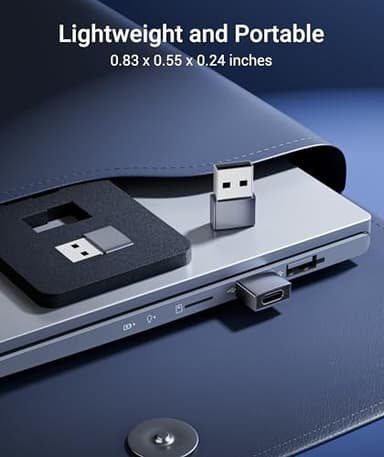 Syntech USB C Female to USB Male Adapter Pack of 3 [Travel Must Haves, Aluminum] USB C to USB Adapter, Type C Charger Cable Power Converter Compatible with iPhone 15 Apple Watch AirPods CarPlay, etc. - Image 6