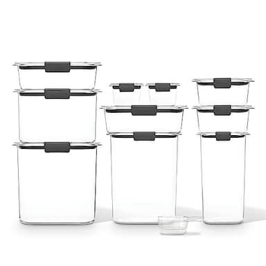 Rubbermaid Brilliance Pantry 10 Piece Set, Clear and Airtight Food and Pantry Storage Containers - Image 3