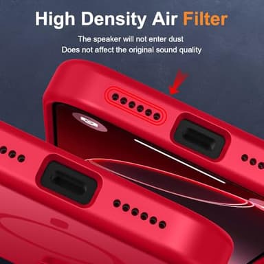 MOCCA Strong Magnetic for iPhone 16 Pro Max Phone Case, [Compatible with Magsafe][16FT Mil-Grade Drop Protection] Slim Thin Translucent Matte Protective Cover Case for iPhone 16 Pro Max Case, Red - Image 8