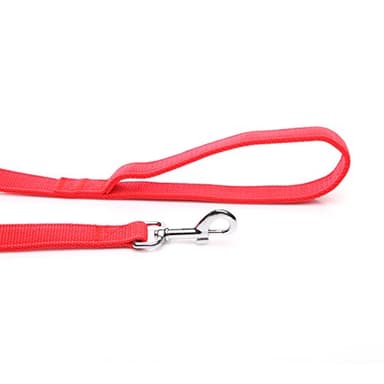 Strong Nylon Dog Leash with 2-Layer, 4 FT/ 6 FT/ 7FT Long, 1 Inch Wide for Medium Large Dogs (Red, 1'' x 2 FT) - Image 3