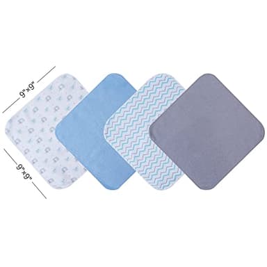 Viviland Baby Washcloths, 24Pack Baby Wash Cloths for Newborn, Baby Towels and Infant Bath Face Washcloths for Boys Girls Super Soft Absorbent, Gentle on Sensitive Skin Body, 9x9 Blue Elephant - Image 2
