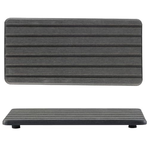 NiuYichee 2 PCS Water Absorbent Diatomite Coasters Rectangle, Grooved Design, Water Absorbing Stone Used for Hand Soaps & Plants & toiletries in The Modern Home - Image 1