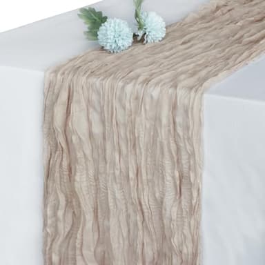 Cheesecloth Table Runner 10Ft Gauze Table Runners Boho Rustic Sheer Cheese Cloths Table Runner for Wedding Baby Bridal Shower Decorations Birthday Christmas - Image 6