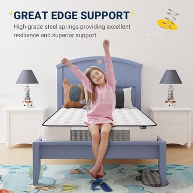 Avenco 8 Inch Queen Size Mattress, Foam and Spring Hybrid Mattresses in a Box, Medium Soft, Breathable Fabric & Adaptive Support, CertiPUR-US Certified, Queen Mattress in Guest and Kids Bedroom - Image 3