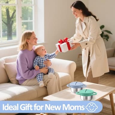 BUSOHA 2 Pack Stainless Steel Toddler Snack Cups - 9 OZ Spill-Proof Baby Snack Containers with Silicone Catcher and Lid Travel Snack Containers for Kids Food Grade Silicone Dishwasher Safe - Image 6