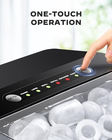 Ice Makers Countertop, Ice Maker Machine with Self-Cleaning 1.8L Water Tank Large Ice Basket, Portable Ice Maker Produces 9 Ice Cubes in Just 6 Minutes Ideal for Home Kitchens and RVs - Image 3