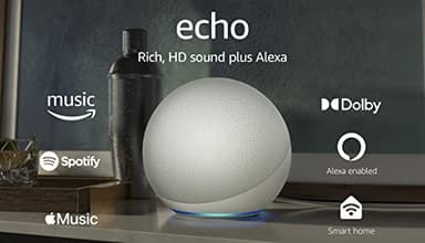 Amazon Echo (newest model), Alexa speaker with premium sound, Ideal for large bedrooms, living rooms and kitchens, Glacier White - Image 9