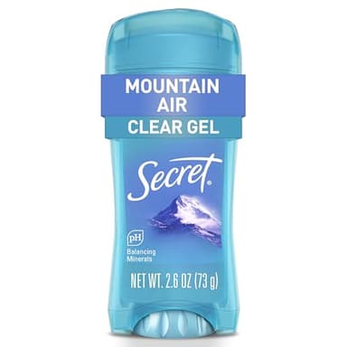 Secret Fresh Antiperspirant Deodorant for Women, 72hr Breathable Sweat & Odor Protection, Instant Freshness & Gentle, PH Balancing Minerals, Clear Gel, Mountain Air Scent, 2.6 oz - Image 1